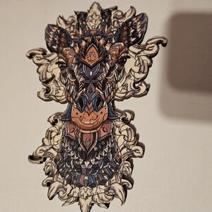 Giraffe Jigsaw wooden puzzle with animal pieces